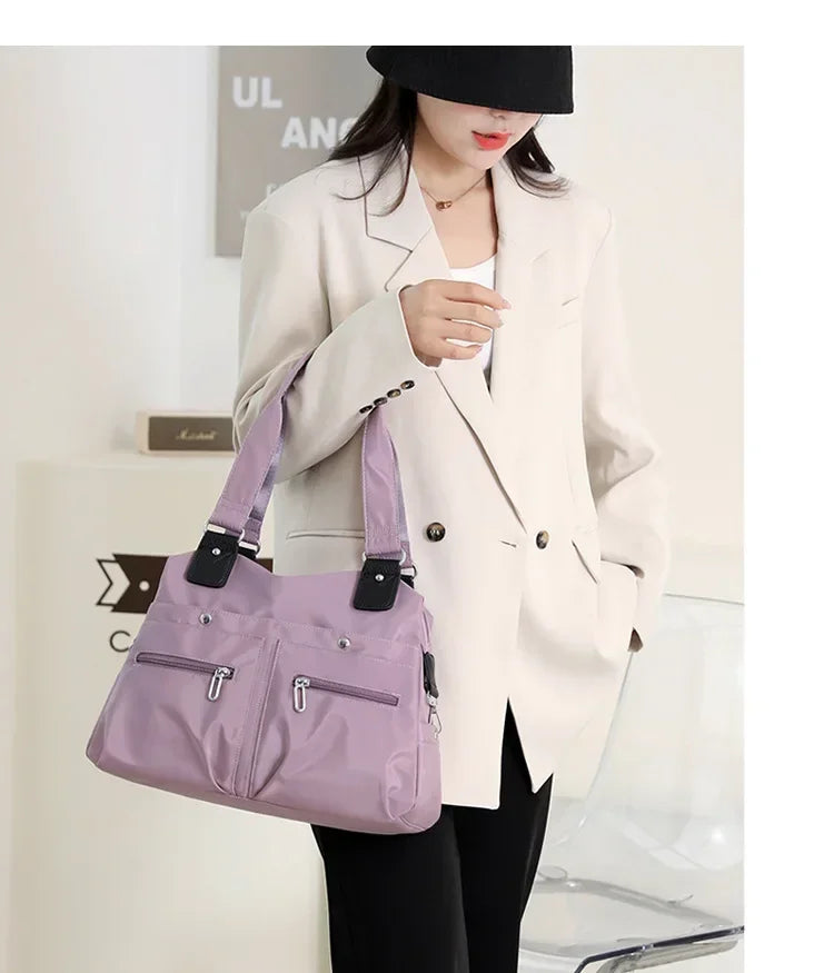 Tote Bag Handbag Shoulder Bag for Women Nylon Waterproof Large Capacity Shopping CrossBody Bag Ladies Messenger Bags Handbags