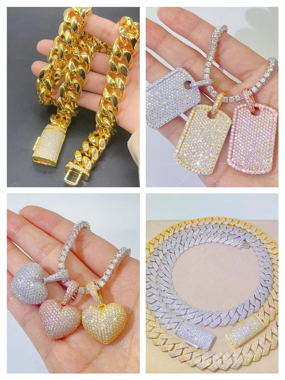 Moissanite Transparent Fishing Line for Women Mermaid Tears Necklace Creative Women's Moissanite Diamond Clavicle Chain