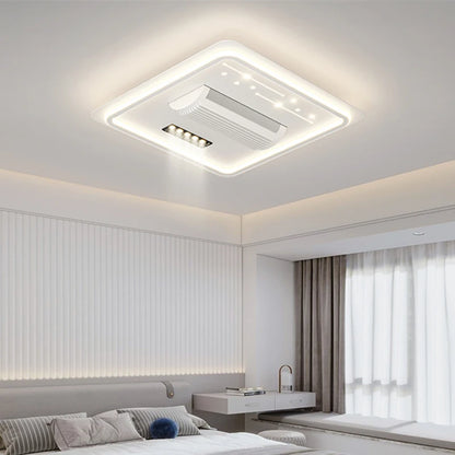 Modern LED Leaf Free Ceiling Fan 6-speed Ceiling Light Remote Control Living Room Bedroom Children's Room Fan Light Home Lightin