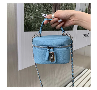 Women Square Handbags 2024 Summer Fashion Chains Crossbody Bags Texture PU Shoulder Bag Elegant Chic Mini Mobile Phone Bags