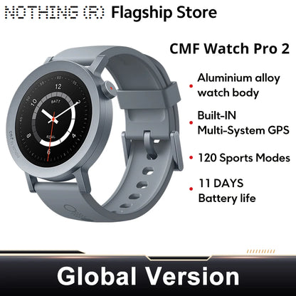 CMF by Nothing Watch Pro 2 Global Version BLUETOOTH CALLS 1.32'' AMOLED 60 FPS Display 11 Days Battery life SpO₂ Monitors GPS