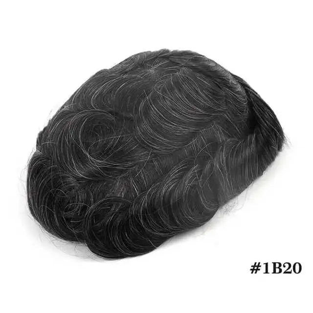 Swiss Lace Front Men Toupee Real Human Hair Wigs Lace PU Men's Capillary Prosthesis Durable Man Wig Natural Human System Toppers
