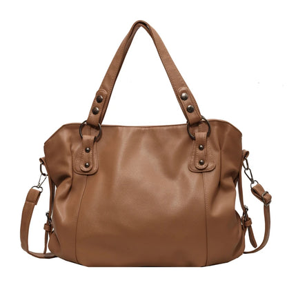 Women's Large Capacity Shoulder Casual Tote Bag Laptop Roomy Handbag Soft Leather Crossbody Business Black Big Bag A4 Sac A Main