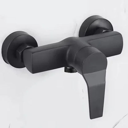 Black Bathroom Shower Faucet Wall-Mounted Mixer Valve Household Single Handle Hot and Cold Water Tap Shower Accessories
