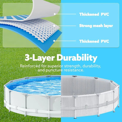 Round Above Ground Pool - 15ft x 42inch Outdoor Round Frame Above Ground Swimming Pool Set Kiddie Pool for Kids, Customized