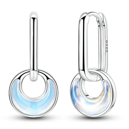 Original 925 Sterling Silver Luxury Bow Flower Shaped Clover Rose Pendant Earrings Elegant Mature Women Delicate Jewelry Gift