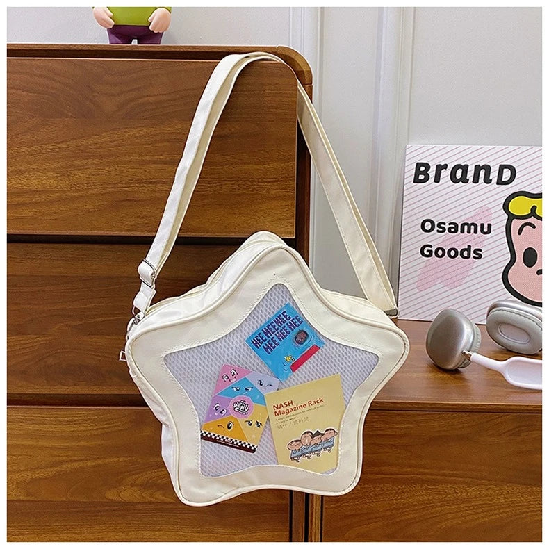 Japanese Style Minimalist Cute Aesthetic Shoulder Bag for Students Kawaii Crossbody Purse Street Fashion Ita Bags Handbags bolso