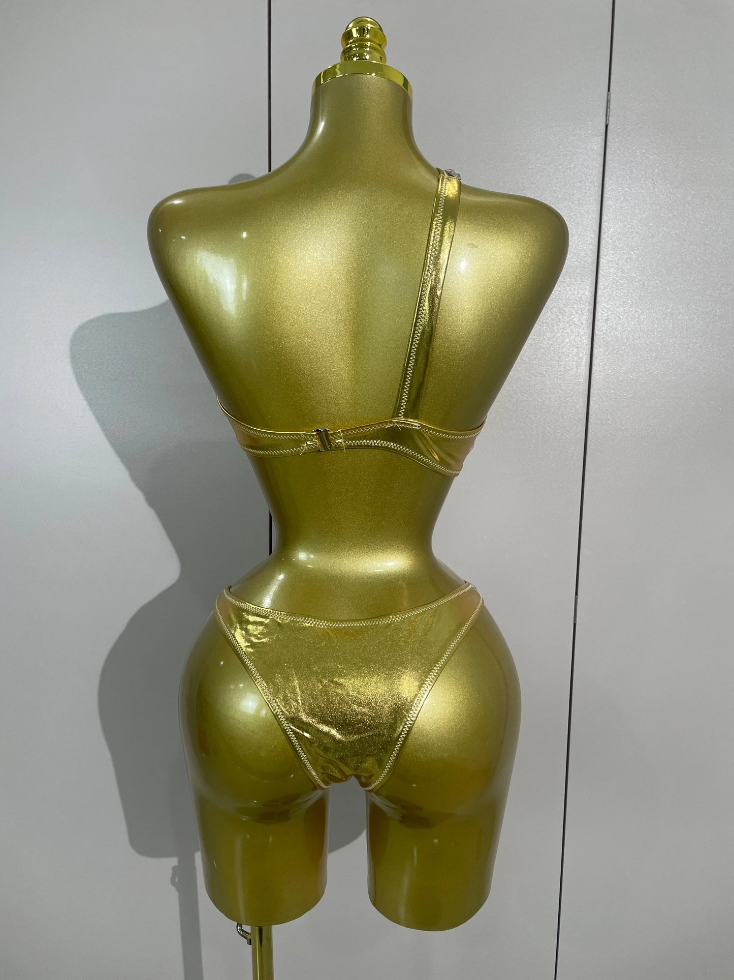 Sexy Sparkly Diamonds Swimsuit Bar Bikini 2026 Fashion Women Crystal Handmade One-piece Bodysuit Swimsuit Stage Photoshoot Wear