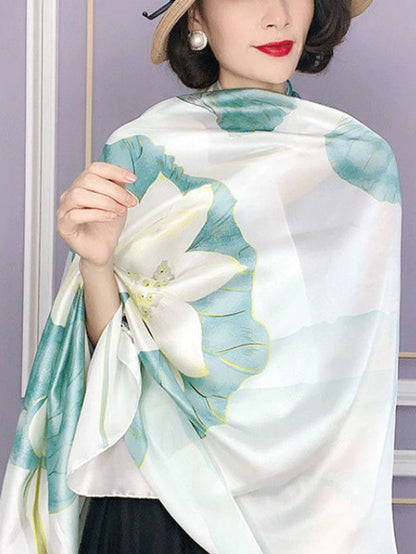 Beach Scarf Women Luxury Designer Tree Print Shawls Travel Long Foulard Female Sun Protection Wraps New YD0861