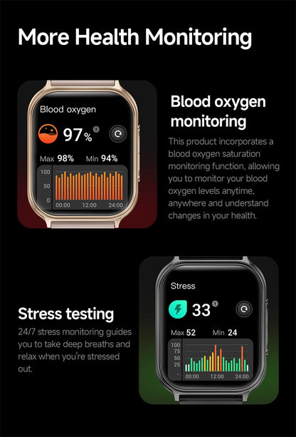 2026 New Smartwatch Women Sports Fitness Track IP68 Waterproof Built-in 24H Heart Rate Bluetooth Call Ladies Fashion Smartwatch