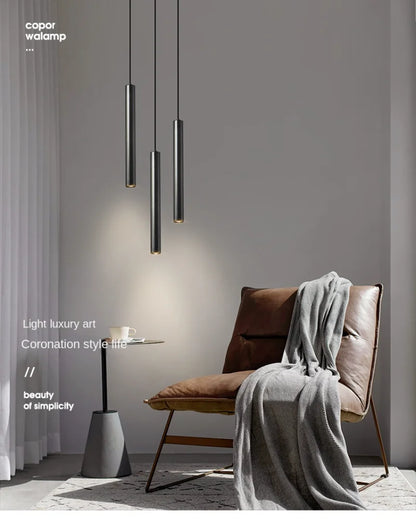 Minimalist Bedside Pendant Lamp Bedroom Spotlight Restaurant Bar Kitchen Dining Hall Island Platform Lights Hanging Lighting Led