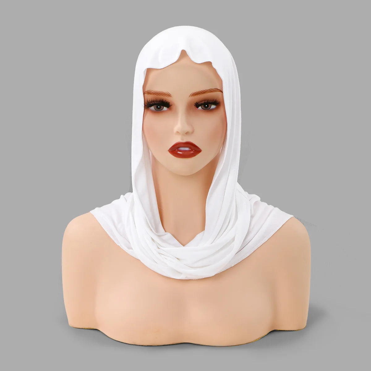 Hot Selling Ins Soft Jersey Instant Hijab Scarf for Women Muslim Solid Color Ready to Wear Hijab  Sport Underscarf Headwraps