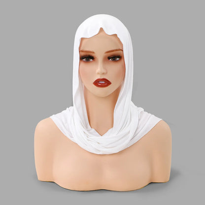 Hot Selling Ins Soft Jersey Instant Hijab Scarf for Women Muslim Solid Color Ready to Wear Hijab  Sport Underscarf Headwraps