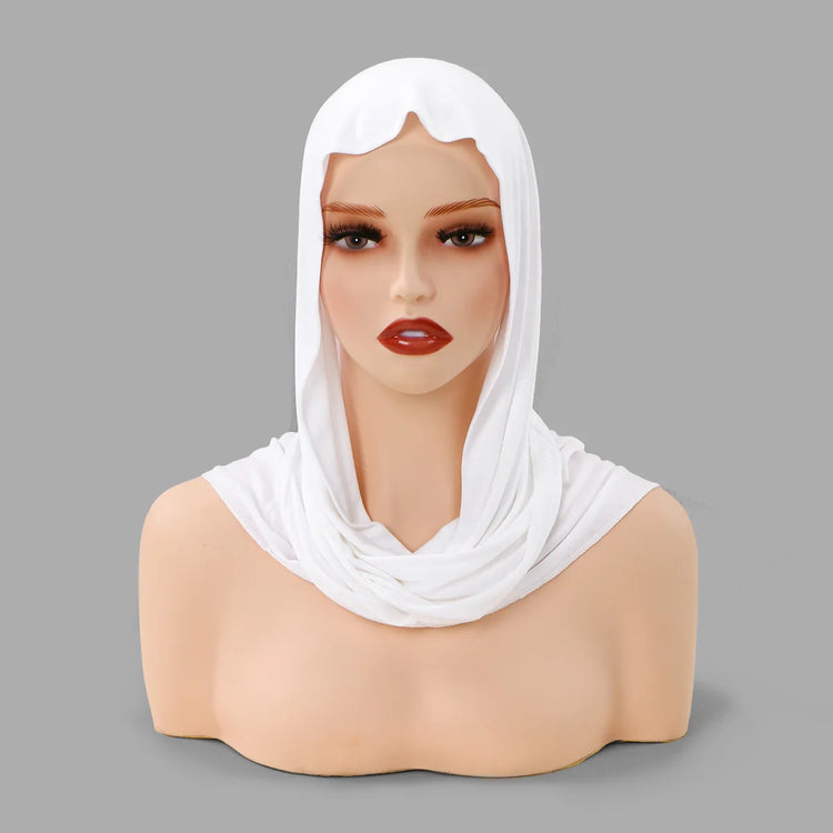 Hot Selling Ins Soft Jersey Instant Hijab Scarf for Women Muslim Solid Color Ready to Wear Hijab  Sport Underscarf Headwraps