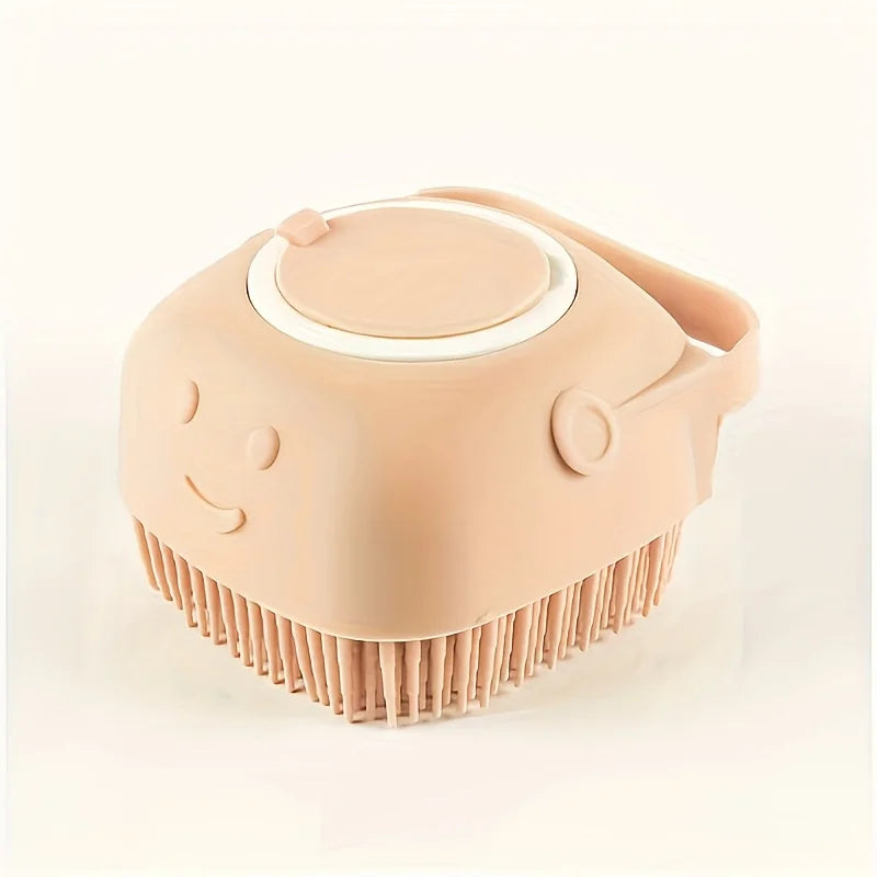Universal Cat And Dog Shower Bath Brush with Tick Removal Tool, Featuring Massage Soft Bristles, Random Color, Ergonomic Handle And Removable Lid, Suitable for Washing And Bathing Scenarios, Designed for Medium to Small Pets