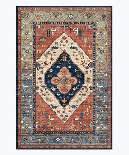 American Retro Style Rugs for Bedroom Large Area Living Room Decoration Anti-slip Carpet Washable Lounge Floor Mat Home Soft Rug