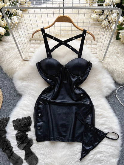 Coquette Lace Lingerie Set Sexy Mesh Bodysuit Valentines Day Sleepwear Gothic Strappy Catsuit Intimate Nightwear Romper