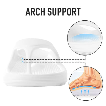Shevalues Men's Orthopedic Sandals Fashion Couples Beach Flip Flop Summer Outdoor Soft Sandals With Arch Support Bathroom Slides