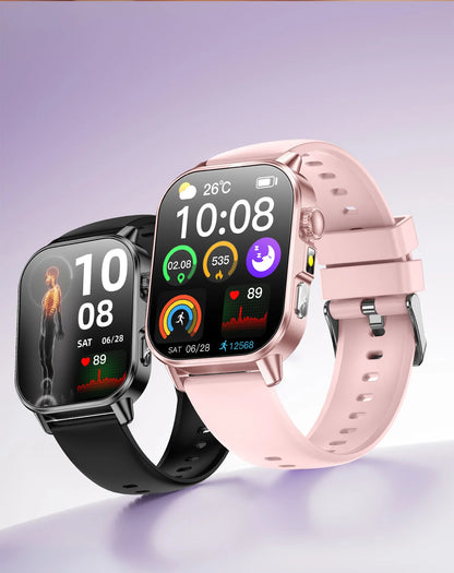 2026 New Body Analysis Health Smart Watch ECG+PPG Uric Acid Blood Pressure Blood Oxygen Clock Call AMOLED Smart Watch Men Women