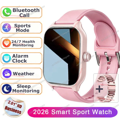 Men Women Smart Watch 2.01'' Waterproof Fitness Sports Watch Answer Call Sleep Sport Pedometer Information Alerts Smartwatch New