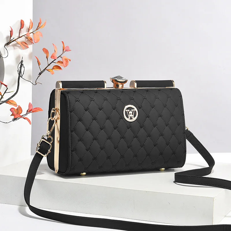 New Women Handbags Fashion Embossed Craftsmanship Portable Shoulder Bag Top-handle Diamond Ladies Bag Wedding Party Bags