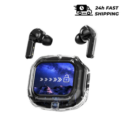 Wireless Bluetooth Headphones In Ear Buds Sports Stereo Earphones for Business,with Smart Touch Screen HiFi TWS Headset