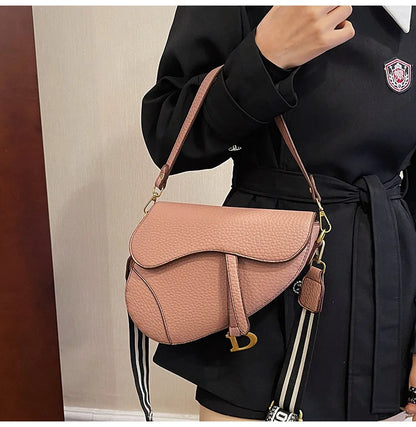 IMJK 24*20*6cm Hot Selling Light Luxury Underarm Saddle Bag, New Niche Design, Casual Shoulder Crossbody Bag Bags