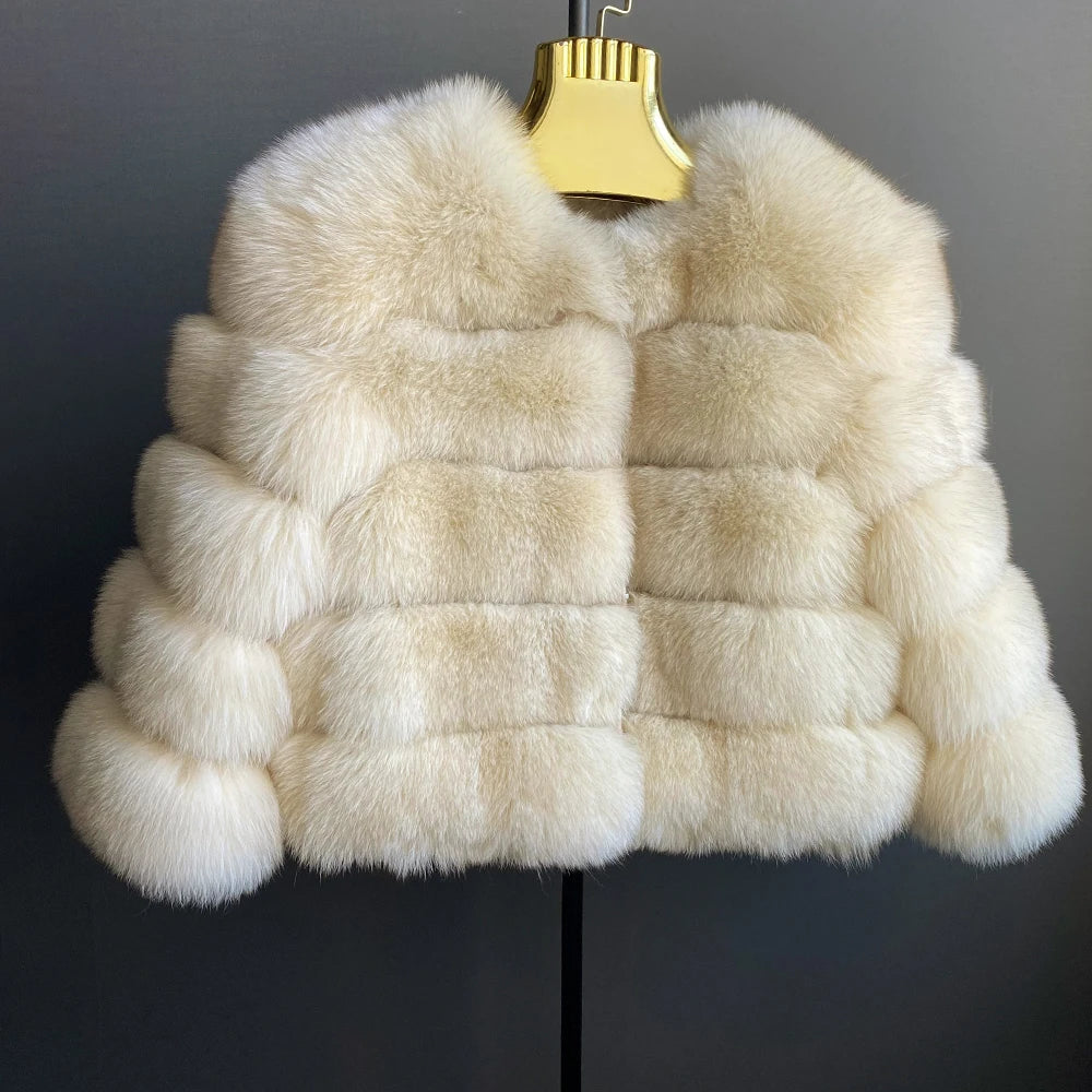 Women's Fur Coat Fox Fur Jackets for Women Clothing Natural Real Fox Fur Jacket Coats for Women Fur Jacket in Promotion