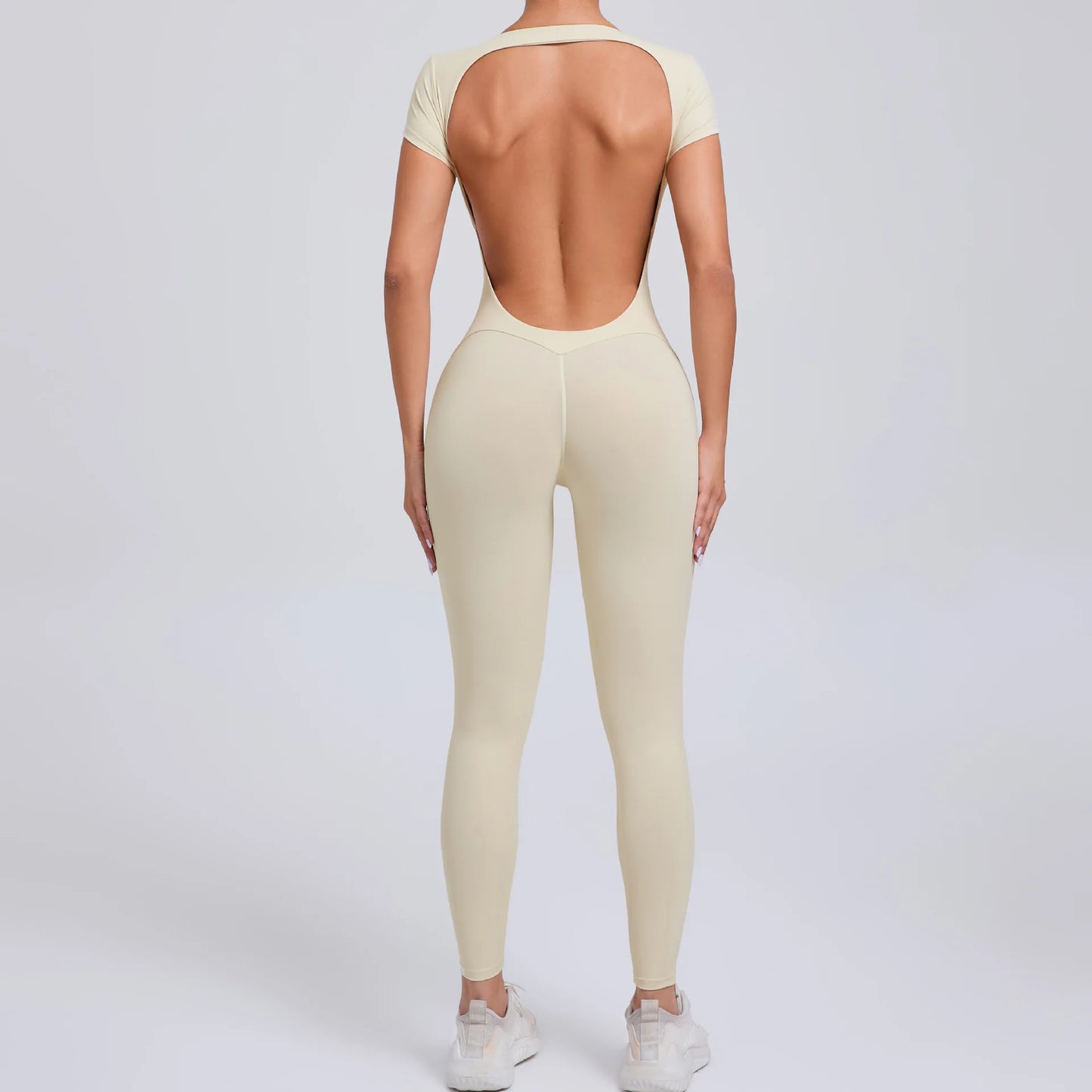 Sports Jumpsuit Woman Gym Sexy Long Jumpsuits One Pieces Fitness Overalls Yoga Sportswear Black Body Women Clothes Short Sleeve