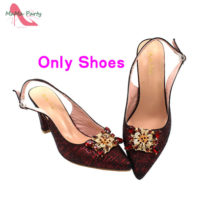 The US for Duty Free  Specials Design Nigerian Women Shoes Matching Bag Set in Royal Blue Color Italian Ladies Pumps for  Party