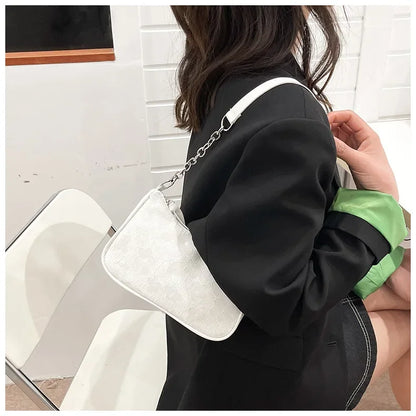 2025 New Fashion Felt Shoulder Bags for Women Small Casual Underarm Bag Female Hand Crossbody Bags for Women Purses and Handbags