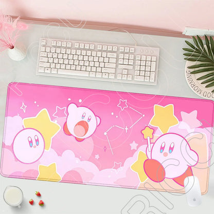 HD Printing Mouse Pad Laptop Extended protective Pad Computer Game Mousepad Cartoon K-Kirby PC Accessories Keyboard XXL Desk mat