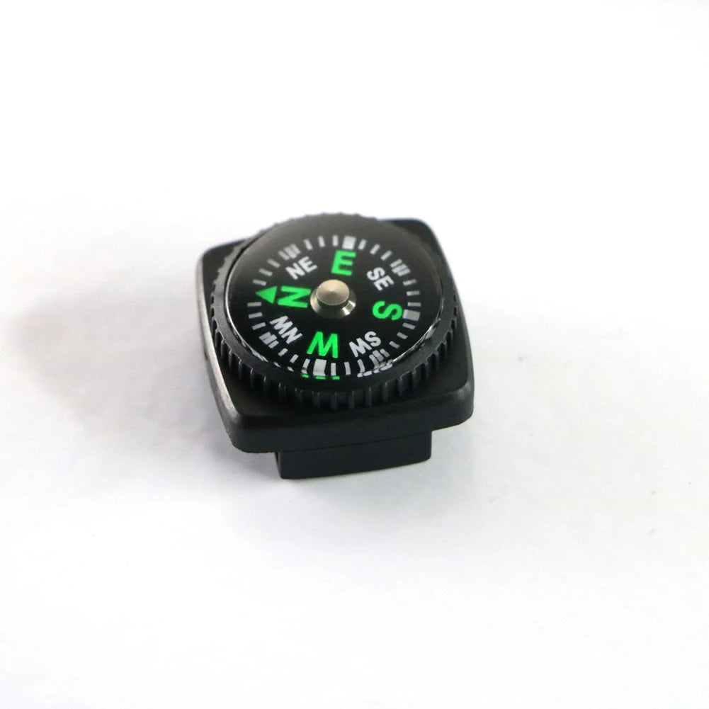 Portable Button Outdoor Survival Compass Navigation Tool 4PCS Leather Pouch Compass Orienteering Hiking Camping Navigator Tool
