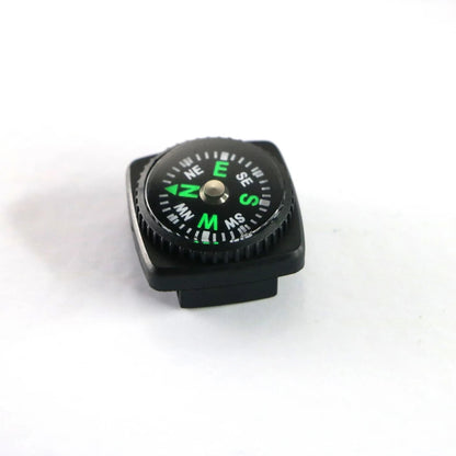 Portable Button Outdoor Survival Compass Navigation Tool 4PCS Leather Pouch Compass Orienteering Hiking Camping Navigator Tool