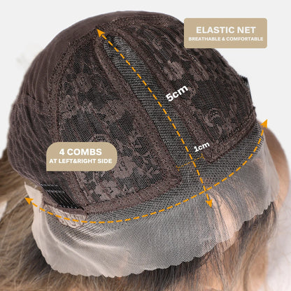 EASIHAIR Lace Front Hair Wigs Brown Long Straight Synthetic Lace Wigs for Black Women Daily Cosplay Party Heat Resistant Fibers