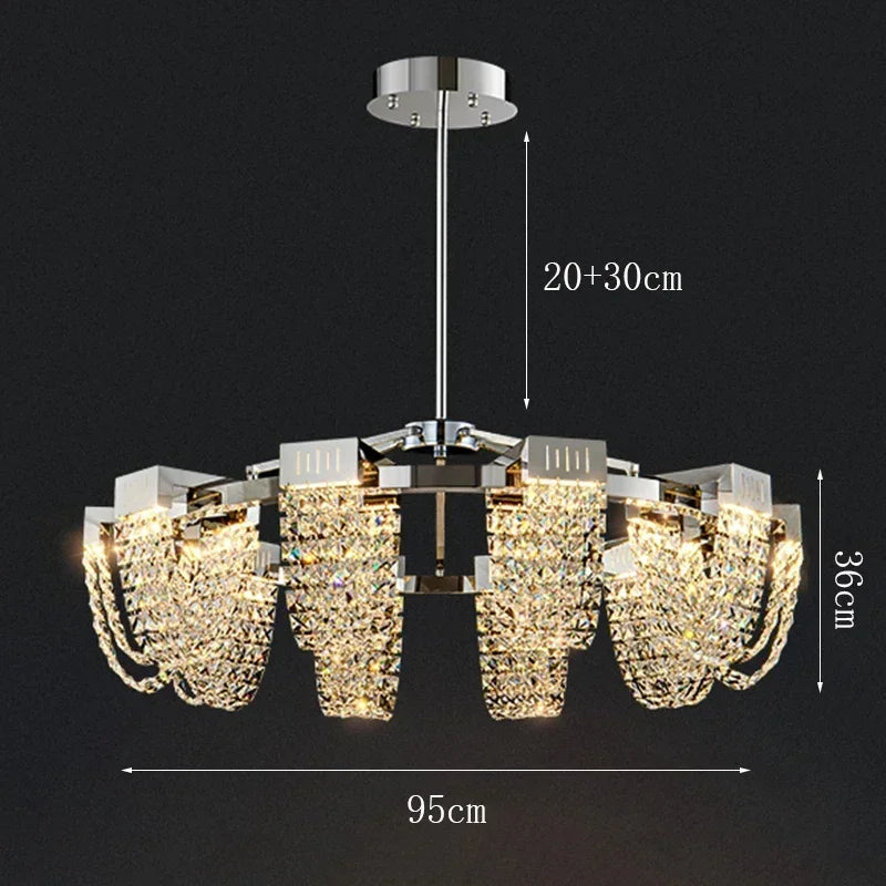 2025 New Home DecorationPendant Lights Luxury Crystal Living Room Chandelier Bedroom Pendant Lamp Ceiling Light  Indoor Lighting