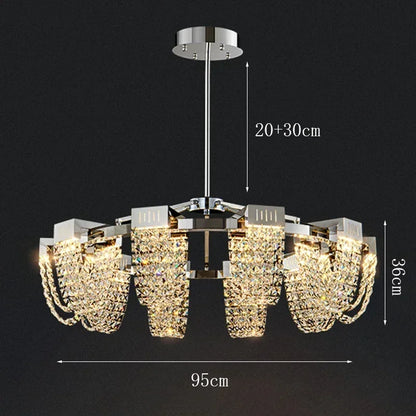 2025 New Home DecorationPendant Lights Luxury Crystal Living Room Chandelier Bedroom Pendant Lamp Ceiling Light  Indoor Lighting