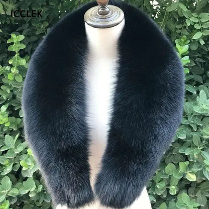 Real Fox Fur Collar for Women Coat Jacket Female Wraps Winter Warm Fur Scarf Extra Large Size Neck Warmer Fur Shawls Scarves