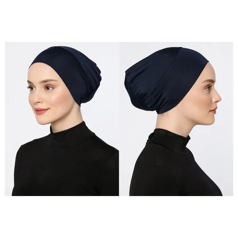 Women's Hijabs Sport Modal Islamic Black Undercap Muslim Abaya Hijabs Abayas Jersey Turbans Turban Instant Head Wrap Women Cap