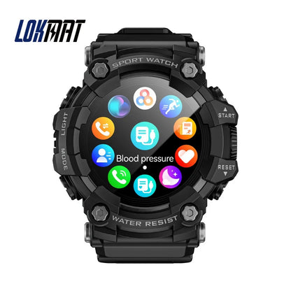 HY Digital LOKMAT Outdoor Smartwatch 1.32 Inch BT Call Smart Watch Men Sports Fitness Tracker Compass Smartwatch for Android IOS