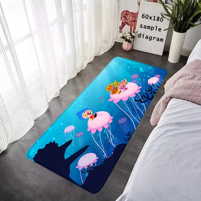 Cartoon Foot Rug Welcome Floor Mat for Entryway Plim Plim Bathroom Hallway Carpet Kitchen Water Adsorbed Rugs Fluffy Home Decor