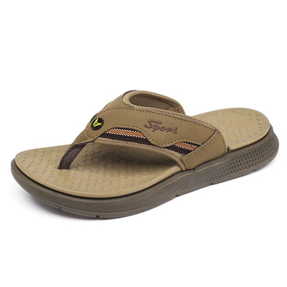 Men's One-Strap Sandals Anti-Slip Soft-Soled Male Slippers Comfortable Slides Everyday Slip-On Sandals Leisure Walk Flip-flops