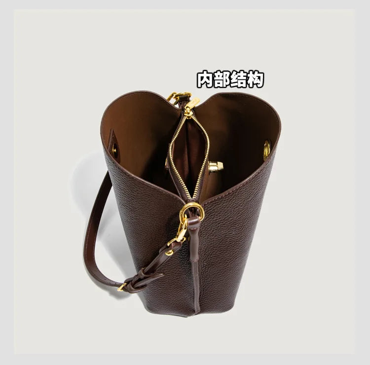 Fashion Women PU Leather Handbags Large Capacity Fashion Female Bucket Shoulder Bag Ladies Messenger Bag Purses and Handbags