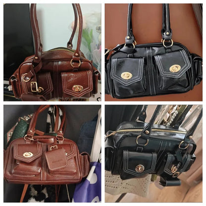 Luxury Boston Bags New Handbags For Women Trendy Commuting Versatile Handbag With Pendents Shoulder Crossbody Pillow Bags