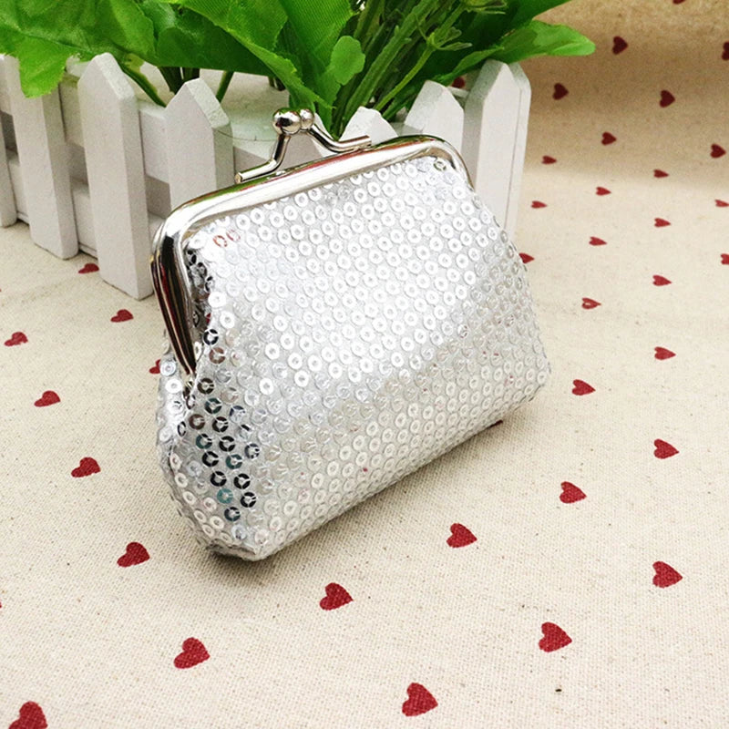 Sequins Decor Coin Purse, Women's Stylish Kiss Lock Storage Bag For Lipstick & Key, For Carnaval Party Use & For Music Festival