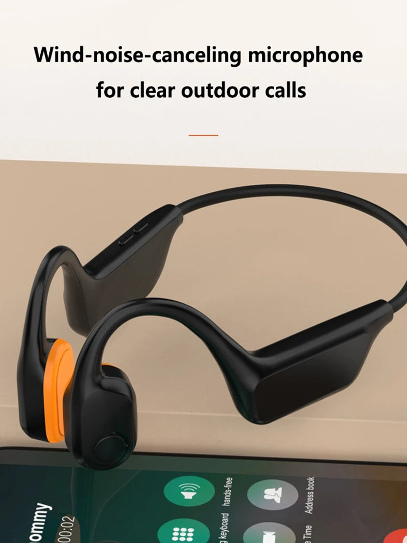 Lenovo Bone Conduction Bluetooth Noise Reduction Waterproof Earphones Open Type Ultra Long Endurance Card Insertion Run Swimming