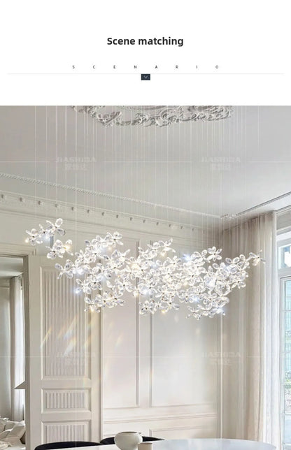 French Crystal Dining ChandelierFo Home Use Restaurant Lamp Luxurious And Modern Café Bar Counter Dining Table And Ceiling Light