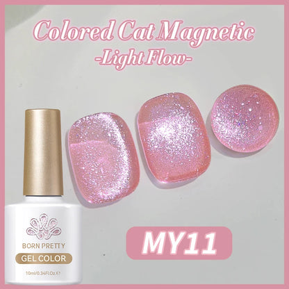 BORN PRETTY 10ml Cat Magnetic Gel Nail Polish Moonlight Glass Bead Water Light Crystal Soak Off UV Varnish For DIY Nail Art