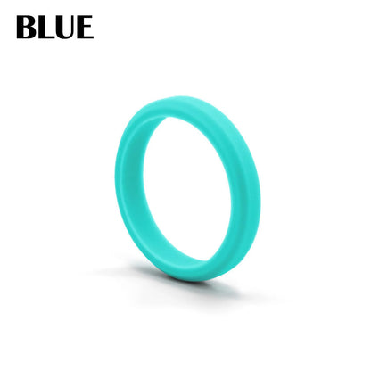1pc Sports Hypotenuse Silicone Ring 7 Color for Women Wedding Rubber Bands Hypoallergenic Flexible Finger Rings