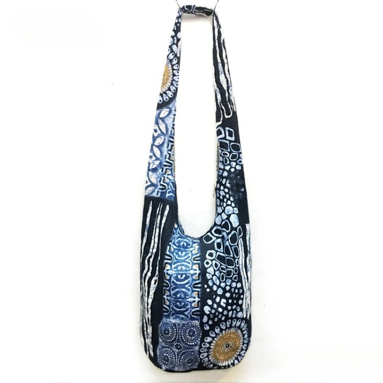 Bohemian Boho Crossbody Bag Women's Bucket Shoulder Bags Ladies Ethnic Canvas Casual Shopping Travel Messenger Bag Hippie Tote